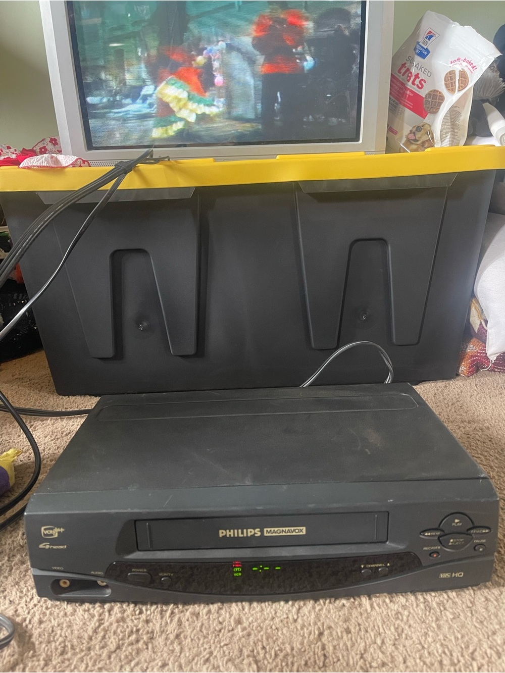 Philips Black VHS Video Cassette Recorder